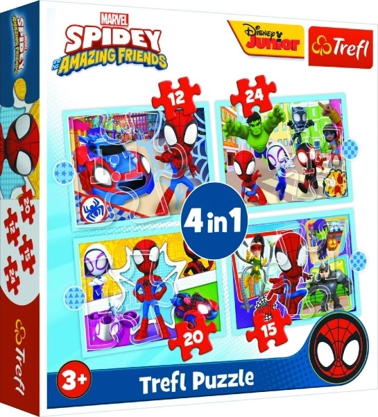 Puzzle Spidey e i suoi fantastici amici 4 in 1