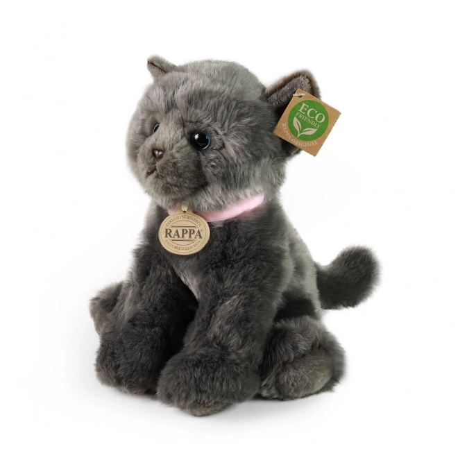 Gatto di peluche grigio ECO-FRIENDLY 25 cm