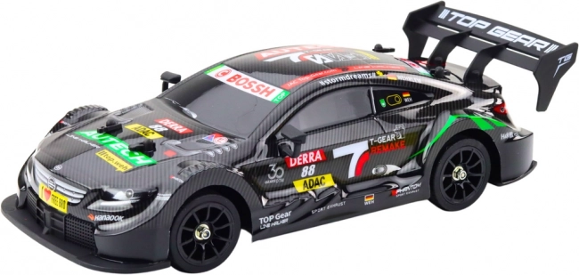 Auto da corsa telecomandato RC nero carbonio 30km/h 1:16