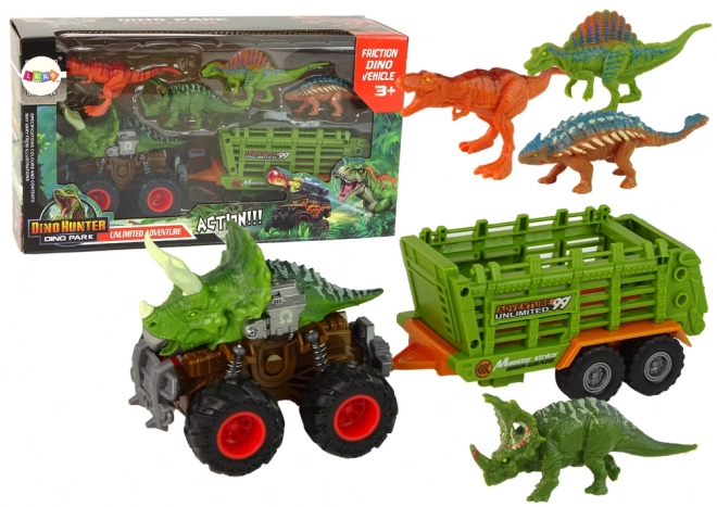 Camioncino con Rimorchio e Dinosauri