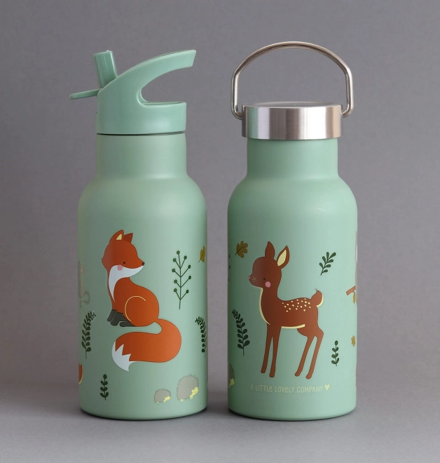 A Little Lovely Company Bottiglia in acciaio inox 500 ml – Amici della foresta