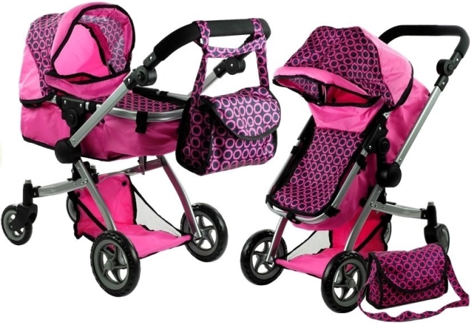 Passeggino per bambole Alice 2 in 1 Bouncer, passeggino 2 in 1