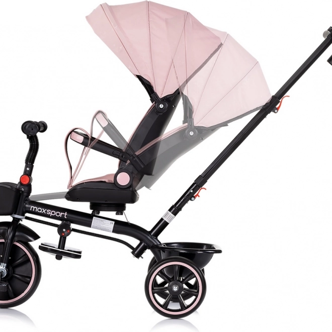 Chipolino triciclo con tettoia Max Sport 2 in 1 rosa