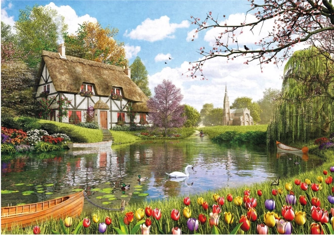 Puzzle casa sul lago 500 pezzi