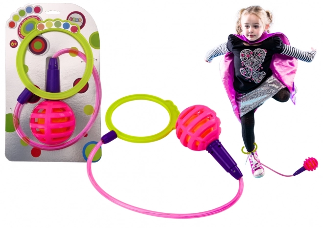 Salta Skipper Hula Hoop alla Caviglia Rosa con LED