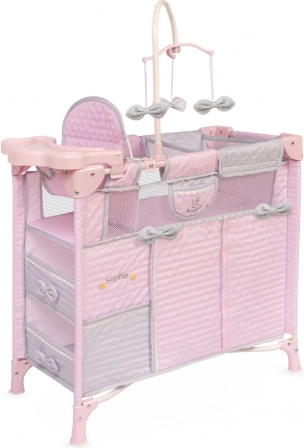 Culla pieghevole per bambole con 5 accessori SOPHIE