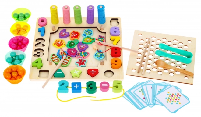 Set educativo in legno 6 in 1 per bambini di 3 anni