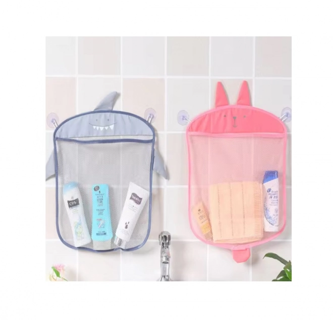 Organizer bagno per giocattoli rosa