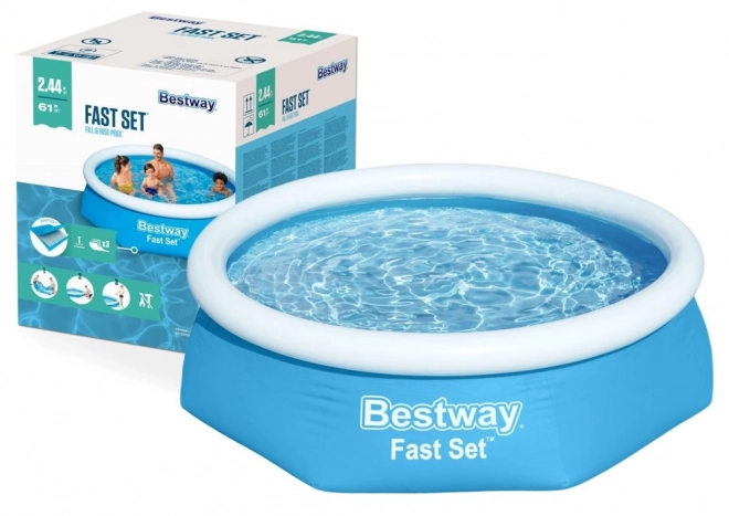 Piscina autoportante con bordo gonfiabile 244 x 61 cm Bestway