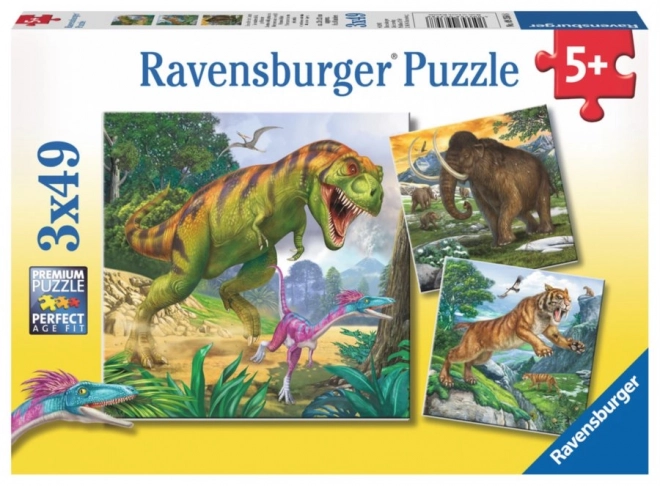 Puzzle 2D con dinosauri e il tempo