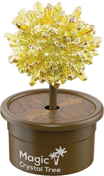 Albero di cristalli dorato visivamente affascinante