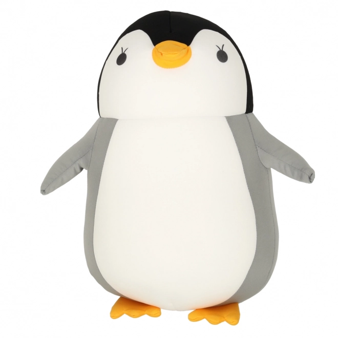 Cuscino da viaggio 2 in 1 a forma di cornetto e peluche pinguino