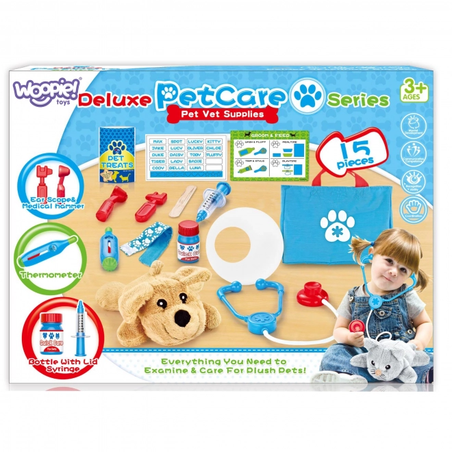 Set veterinario per bambini con gatto e borsa