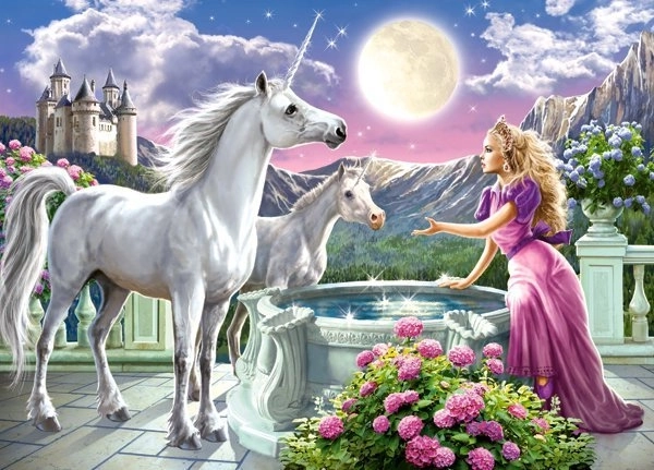 Puzzle Principessa e i suoi Unicorni