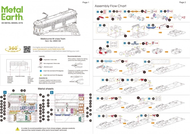 Puzzle 3D Tram W-Class Metal Earth