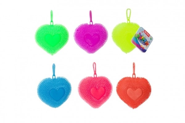 Portachiavi cuore antistress in silicone 11cm 6 colori