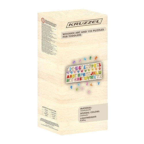 Puzzle in legno alfabeto e numeri