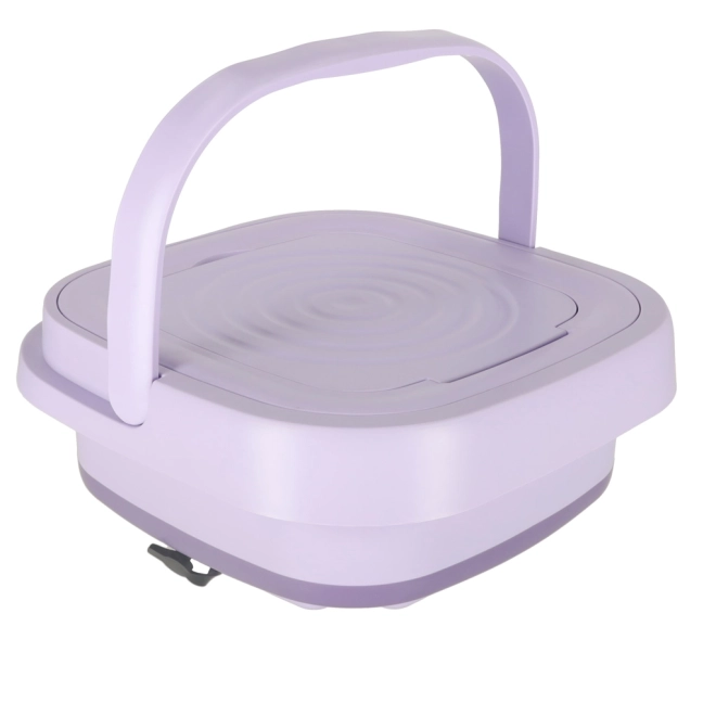 Lavatrice Portatile Mini Pieghevole da Viaggio 8L Viola