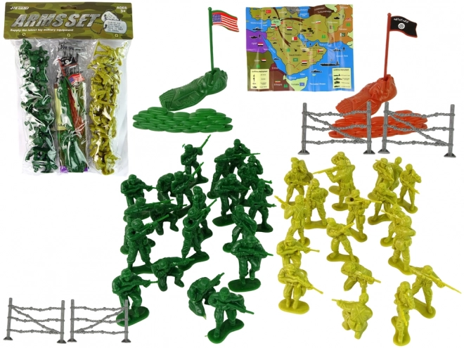 Set Soldati Militari 51 Elementi Verde