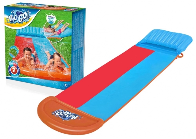 Scivolo d'acqua doppio per bambini h2o go! tsunami splash 488 cm Bestway