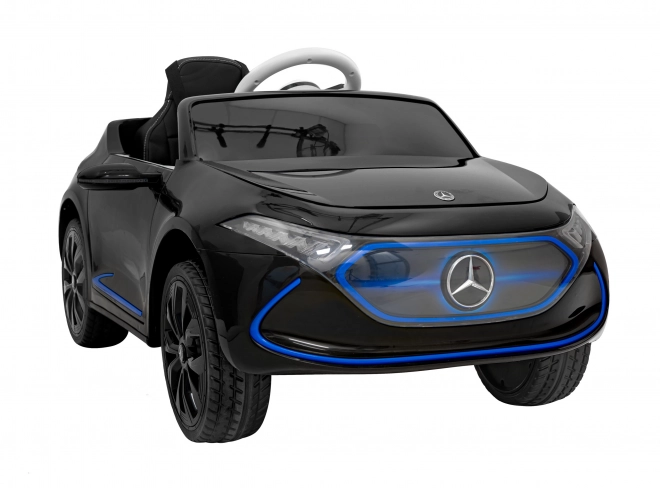 Mercedes Benz AMG EQA per bambini nero + Telecomando + Cinture di sicurezza a 5 punti + EVA + Display MP3 + LED