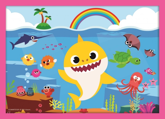 Puzzle TREFL Baby Shark Famiglia 4 in 1