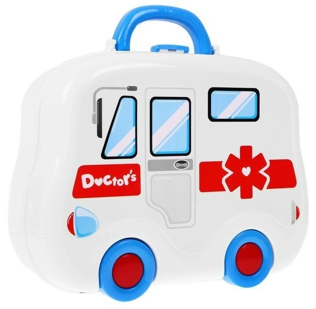 Set Medico Giocattolo Con Ambulanza E Valigia Per Bambini 3+