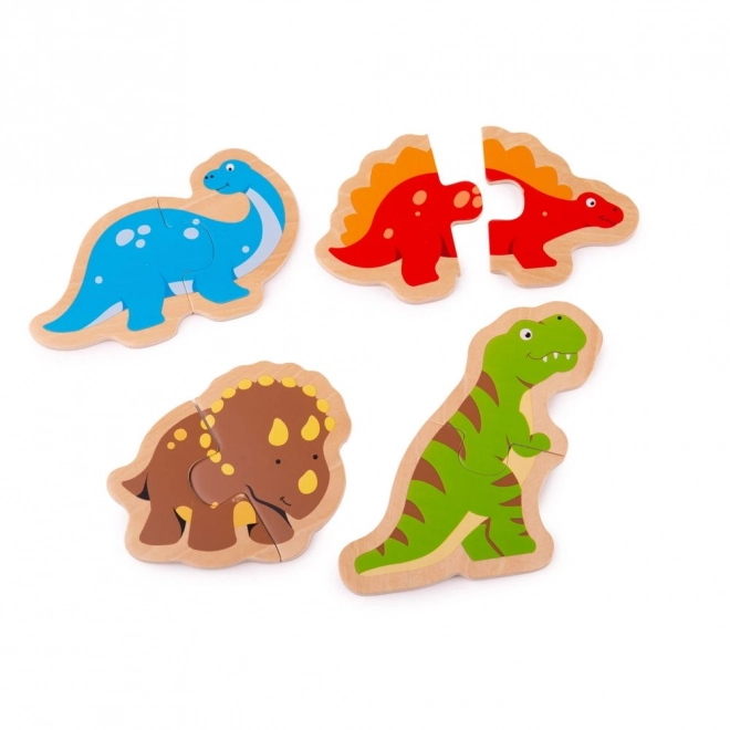 Puzzle di legno con dinosauri Bigjigs Toys