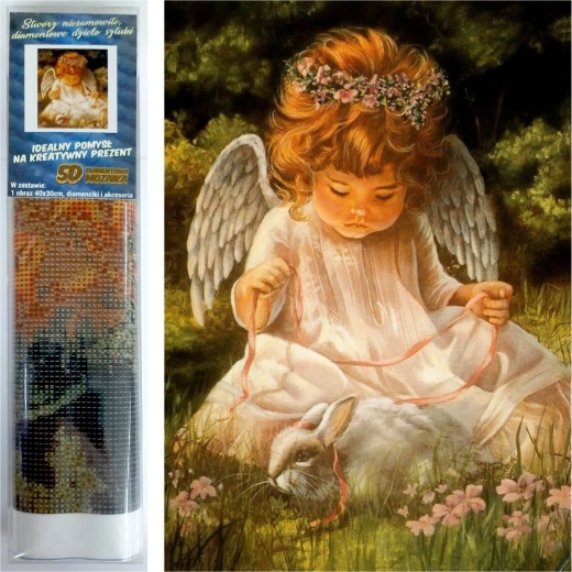 pittura diamantata angioletto 30 × 40 cm