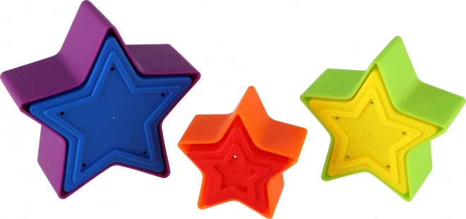 Torre colorata in plastica TEDDIES a forma di stella