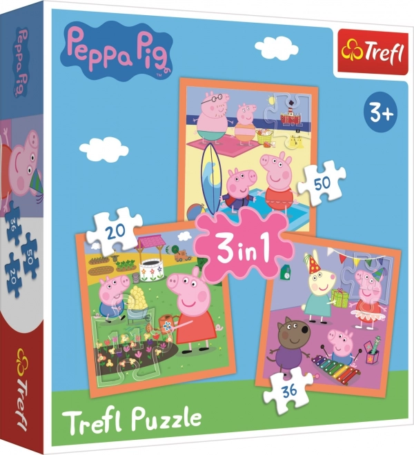 Puzzle Peppa Pig: Idee Fantastici 3 in 1 di Trefl