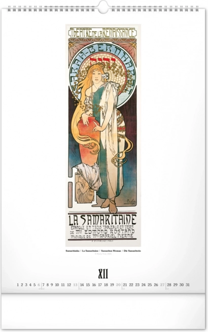 Calendario da parete Alfons Mucha 2026