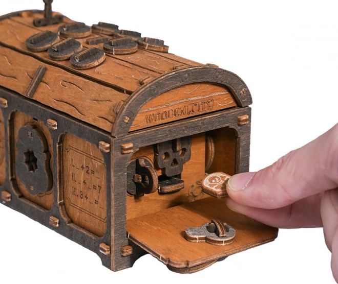 Treasure Chest Escape Room Puzzle 3D in Legno