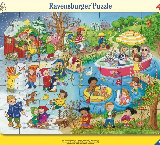 Puzzle Ravensburger Le quattro stagioni vicino all'acqua 30 pezzi