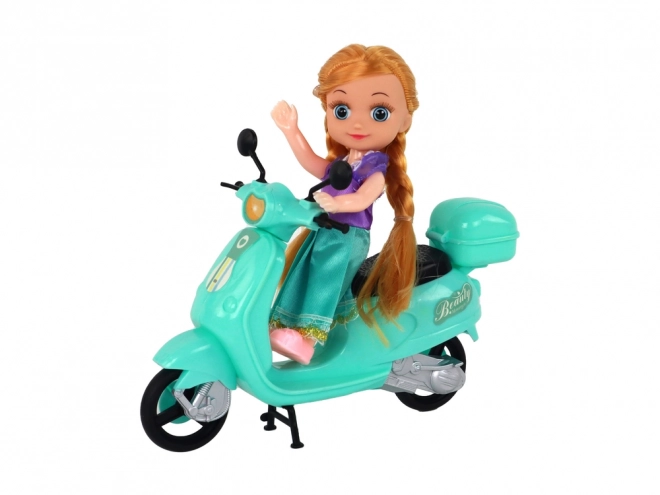 Set di bambole madre e figlia con scooter e accessori