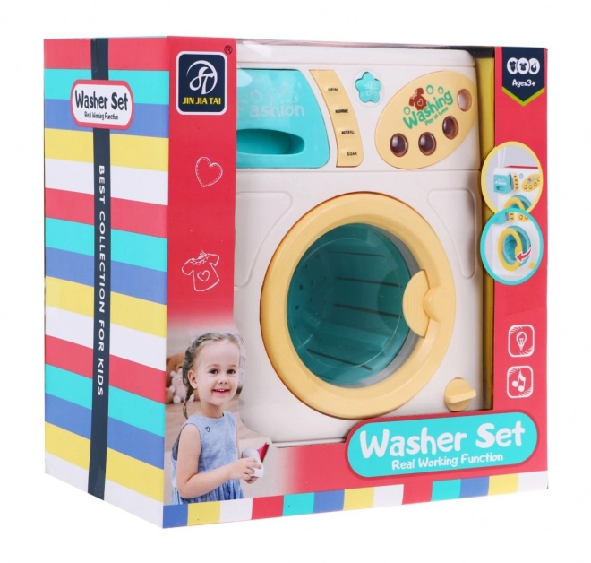 Lavatrice colorata per bambini 3+ con funzione di lavaggio e cassetto per l'acqua