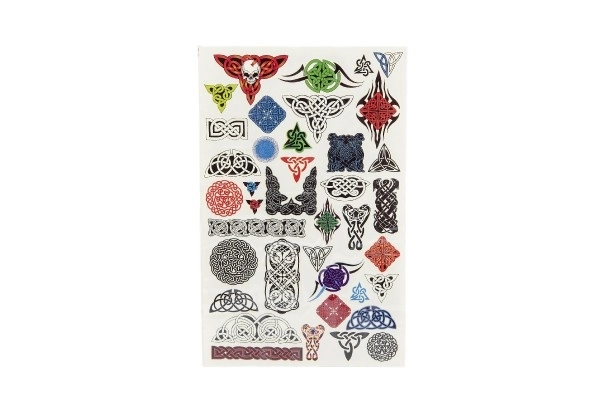 Set di tatuaggi in bustina 15x25cm 3 tipi