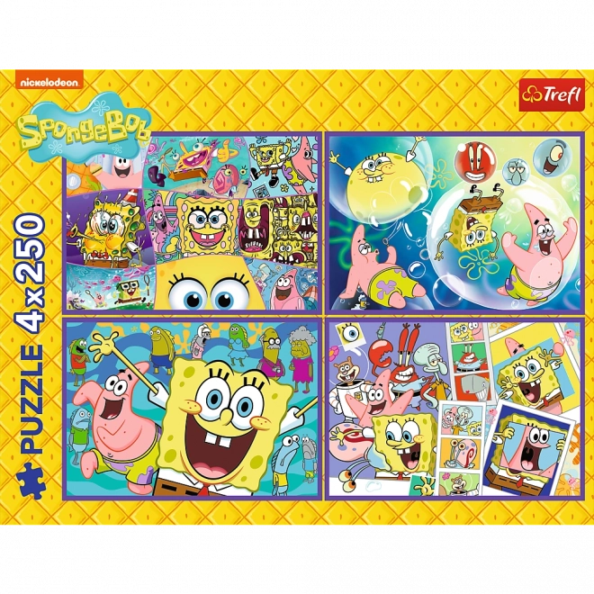 Puzzle 4x250 Il Mondo Pazzo di SpongeBob