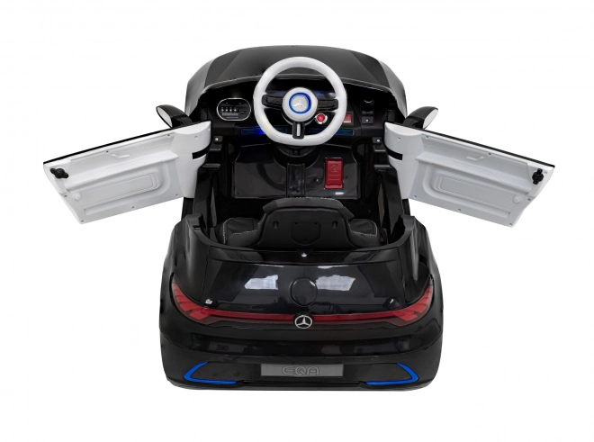 Mercedes Benz AMG EQA per bambini nero + Telecomando + Cinture di sicurezza a 5 punti + EVA + Display MP3 + LED