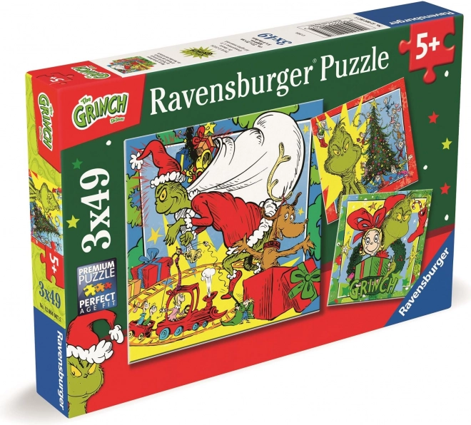 Puzzle Grinch 3x49 Pezzi di Ravensburger