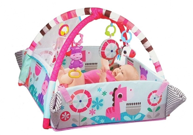 Grande coperta gioco per bambini 5 in 1 con ippopotamo e palline