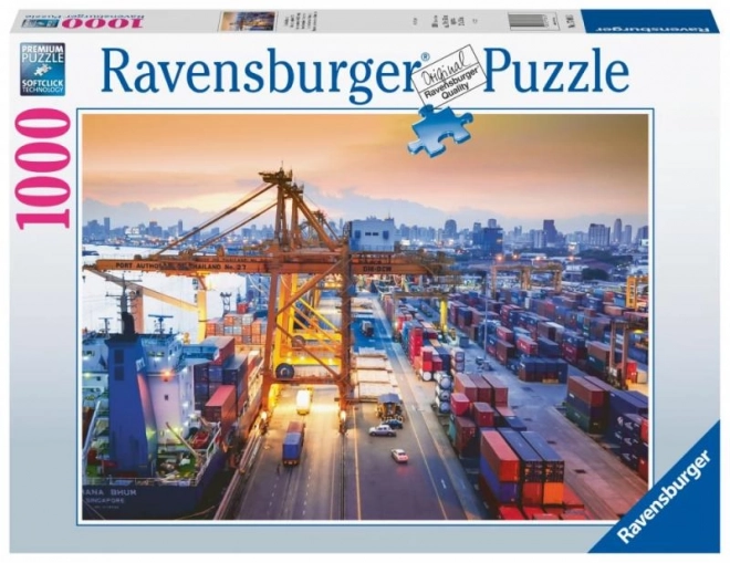 Puzzle Porto di Amburgo 1000 Pezzi Ravensburger