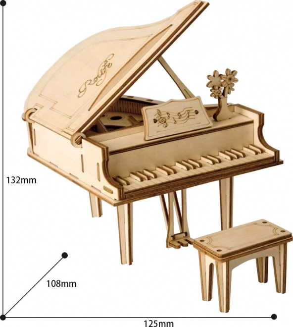 Puzzle 3D in legno Pianoforte Grande