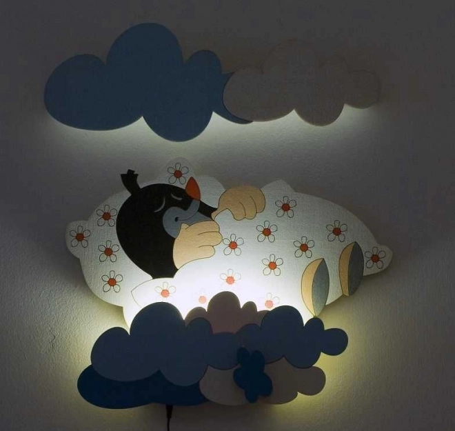 Lampada LED per bambini Krtek in culla con telecomando