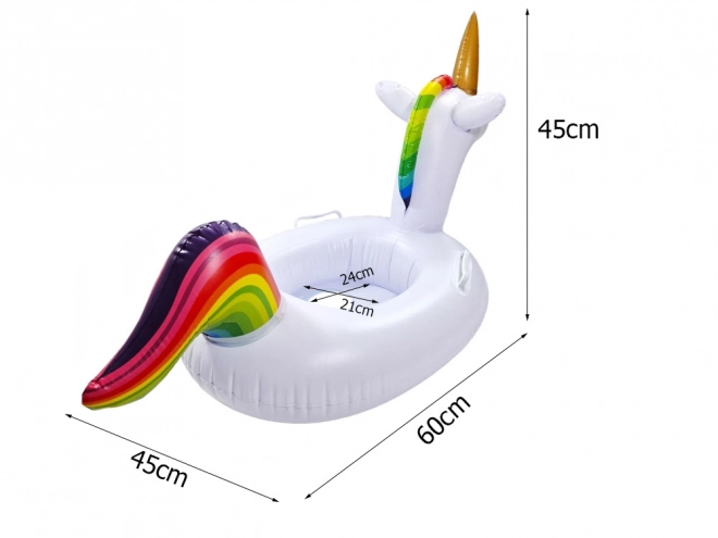 Anello gonfiabile per bambini a forma di unicorno per piscina