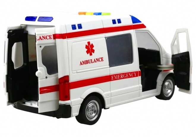 Ambulanza giocattolo con effetti sonori e luminosi