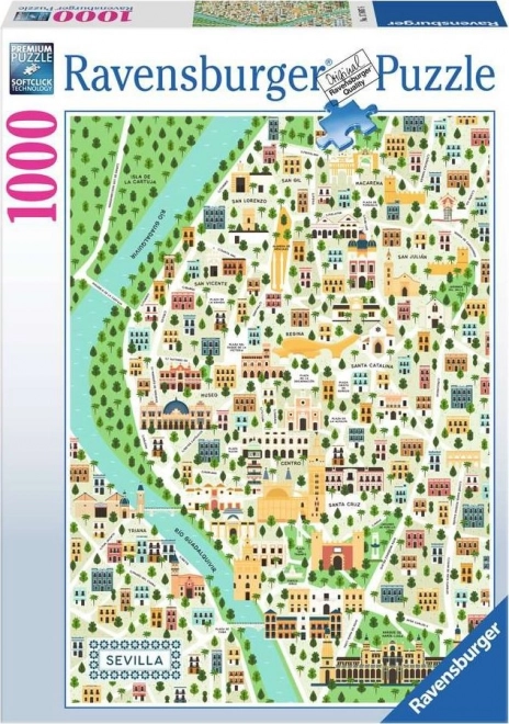 Puzzle mappa di Siviglia 1000 pezzi