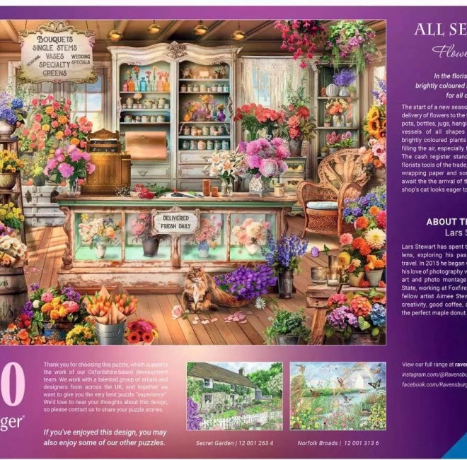 Puzzle Fioristeria Romantica 1000 Pezzi