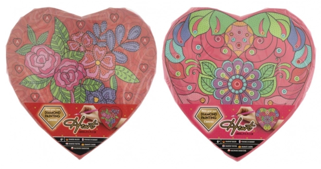 Pittura con diamanti Cuore 29x29,5 cm