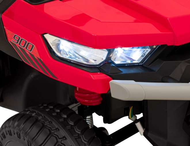 Auto Pick-Up Speed 900 pro bambini Rosso + trazione 4x4 + pompa mobile + vano bagagli + telecomando + pala + LED audio
